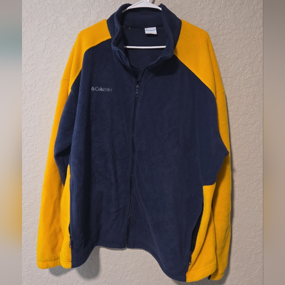 Columbia Blue And Yellow Fleece Jacket